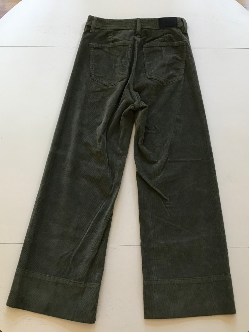 BOHEMIAN CHIC PISTOLA OLIVE GREEN PENNY CROP WIDE LEG MRTNI - Picture 8 of 13